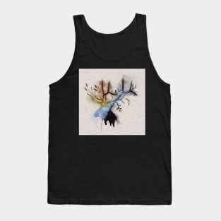 Colorwash Elk Head Tank Top